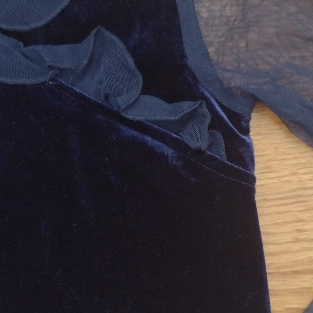 4/5 | Sheer Ruffled Sweater Blouse | InDesign Girls - Picture 3 of 6